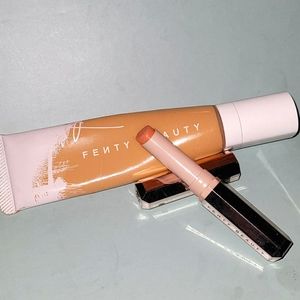 Lipstick and foundation